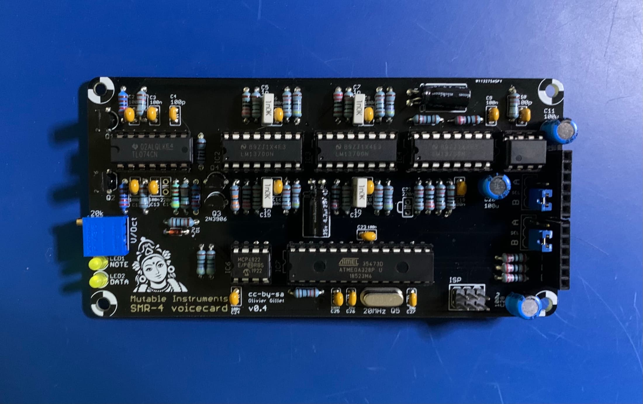 A finished SMR-4 voicecard