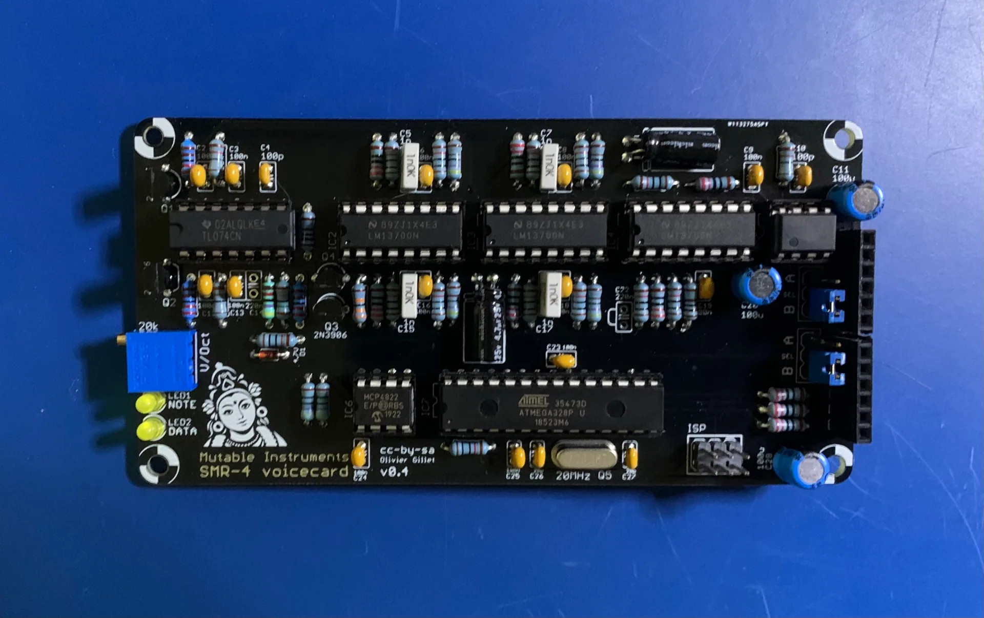 A finished SMR-4 voicecard